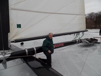 "Phantom" Class A stern steerer on Bald Eagle Lake - 2/20/16 picture 2