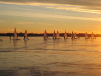 Sunset start on Lake Christina