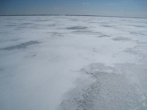 Ice conditions Ottertail Lake 04/01/08